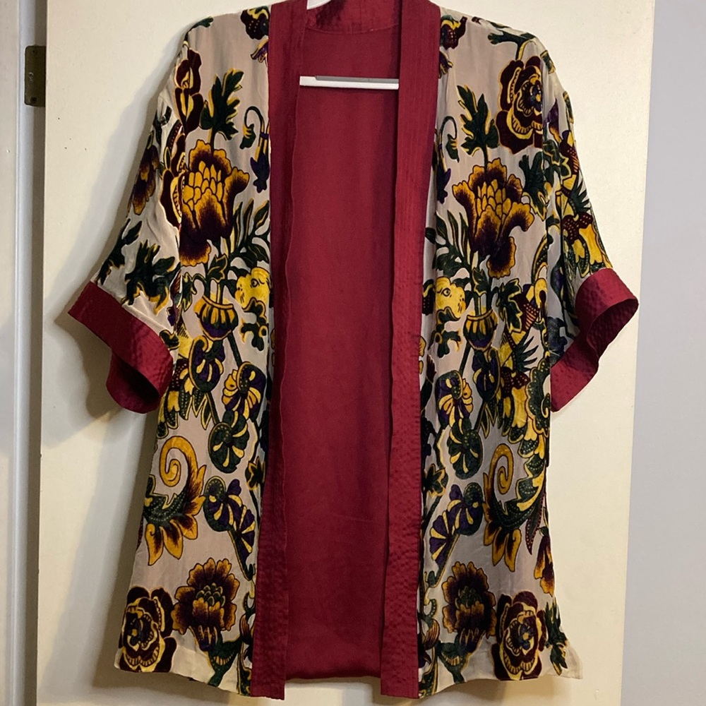Vintage Silk and Velvet Kimono Shrug